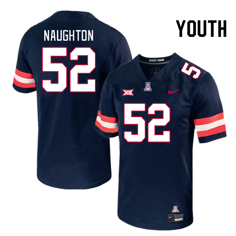 Youth #52 Trey Naughton Arizona Wildcats Big 12 Conference College Football Jerseys Stitched-Navy